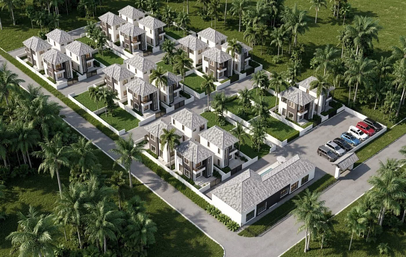 Wizualizacja planu osiedla Afropolis Estate